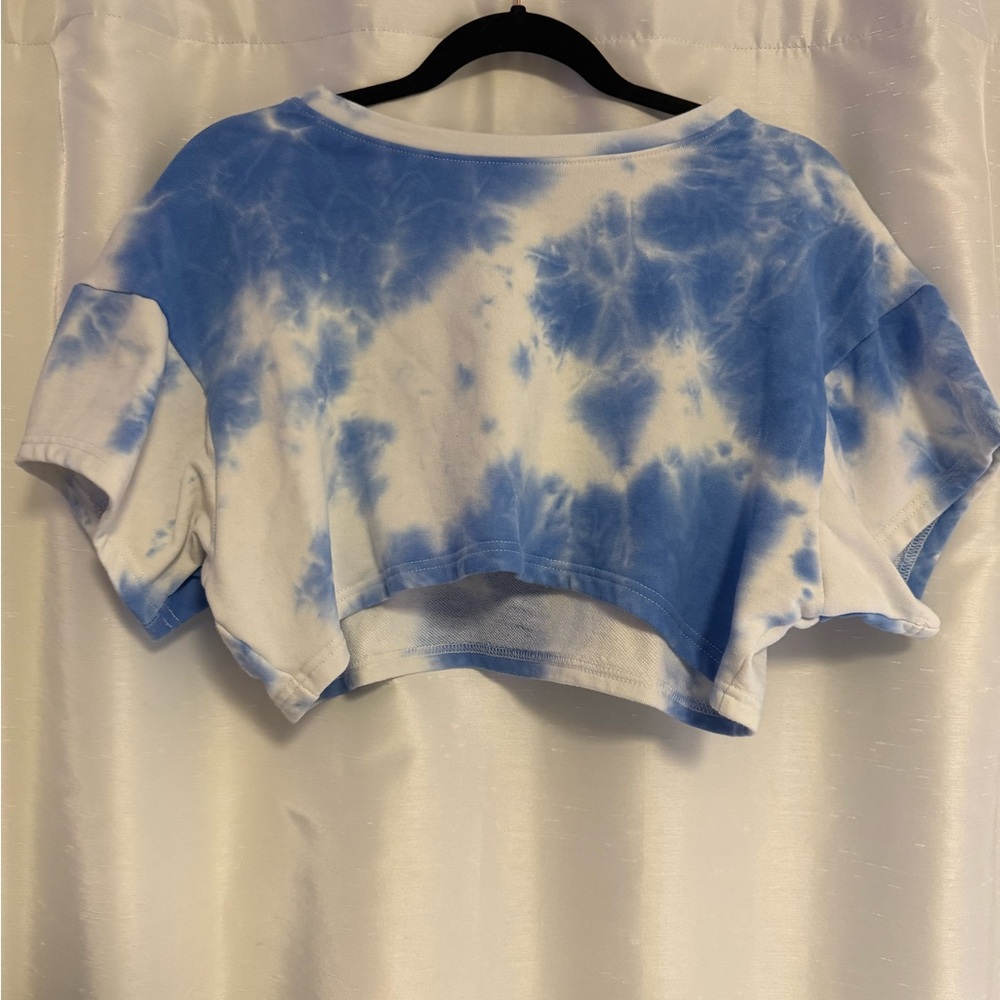 Adika - Blue Tie-Dye Women's Crop Top